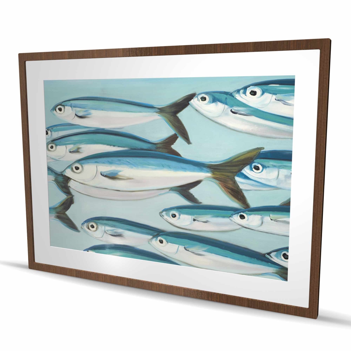 C1FM3648933272 36 x 48 in. Caesio Caerulaurea Small Fish Print - Turquoise Decor Art