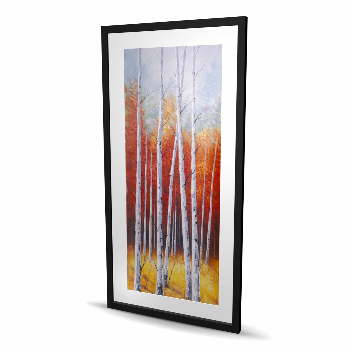 C1FM2448UL00L2 24 x 48 in. Fall Forest Landscape - Modern Office Framed Matted Print