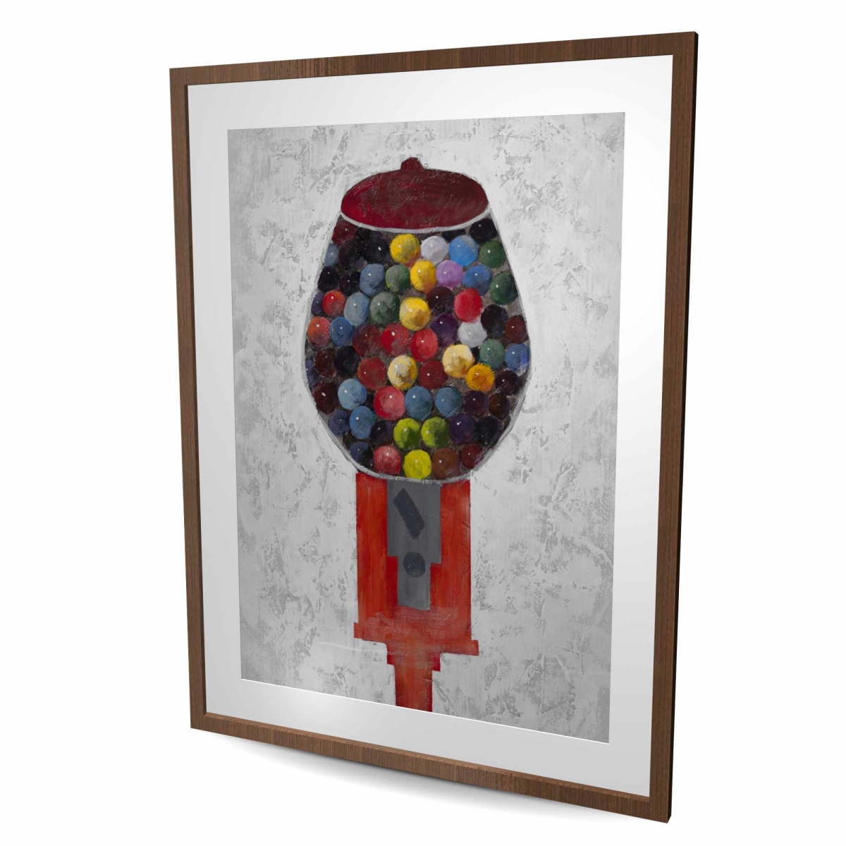 C1FM3648708XFB 36 x 48 in. Chewing Gum Dispenser - Framed Matted Print for Home Decor