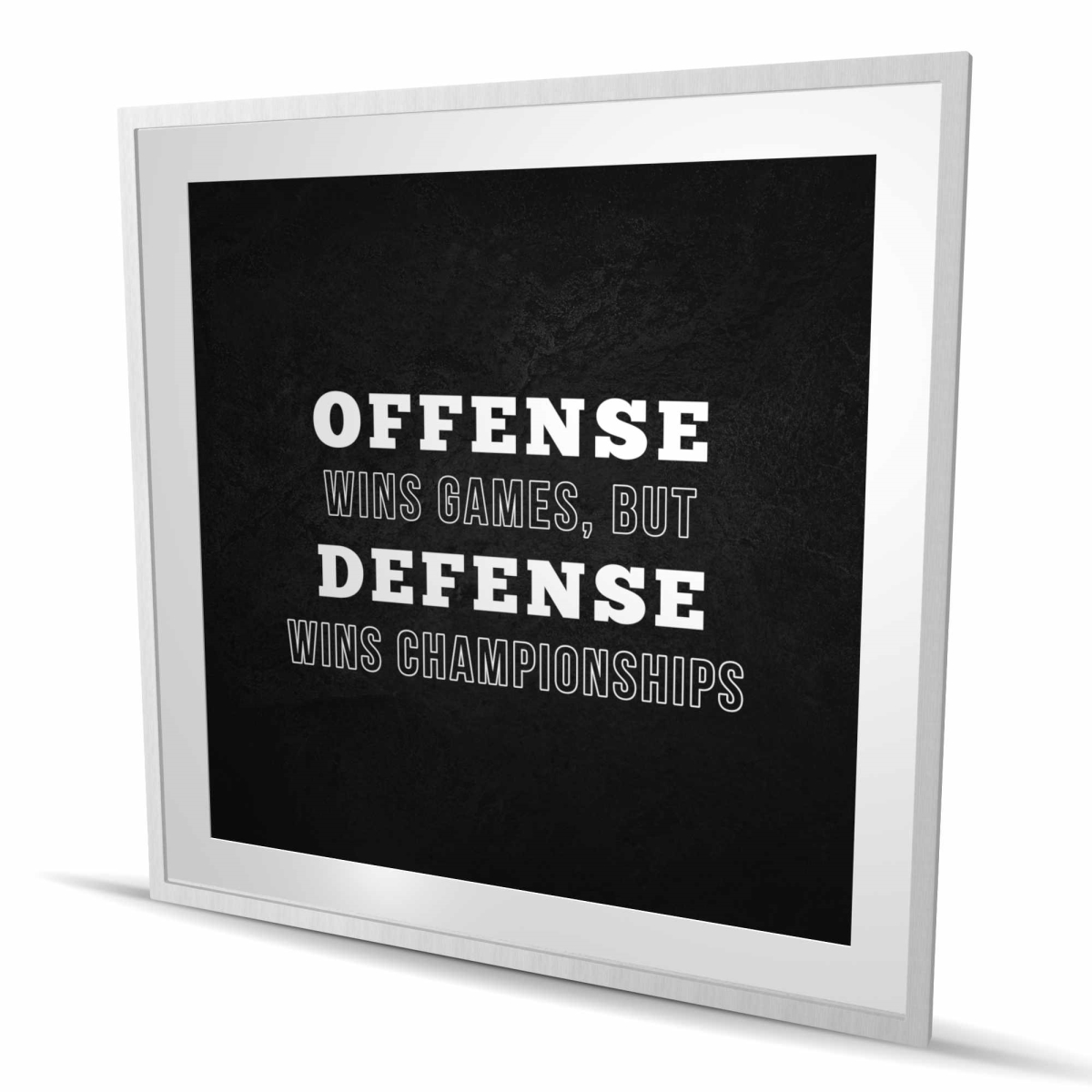 C1FM48483UXDN8 48 x 48 in. Offense Wins Games - Shapes Man Cave Framed Print Decor