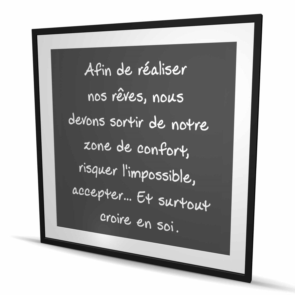 C1FM4848GWRYDJ 48 x 48 in. Make Our Dreams Come True - Motivational Framed Print Decor