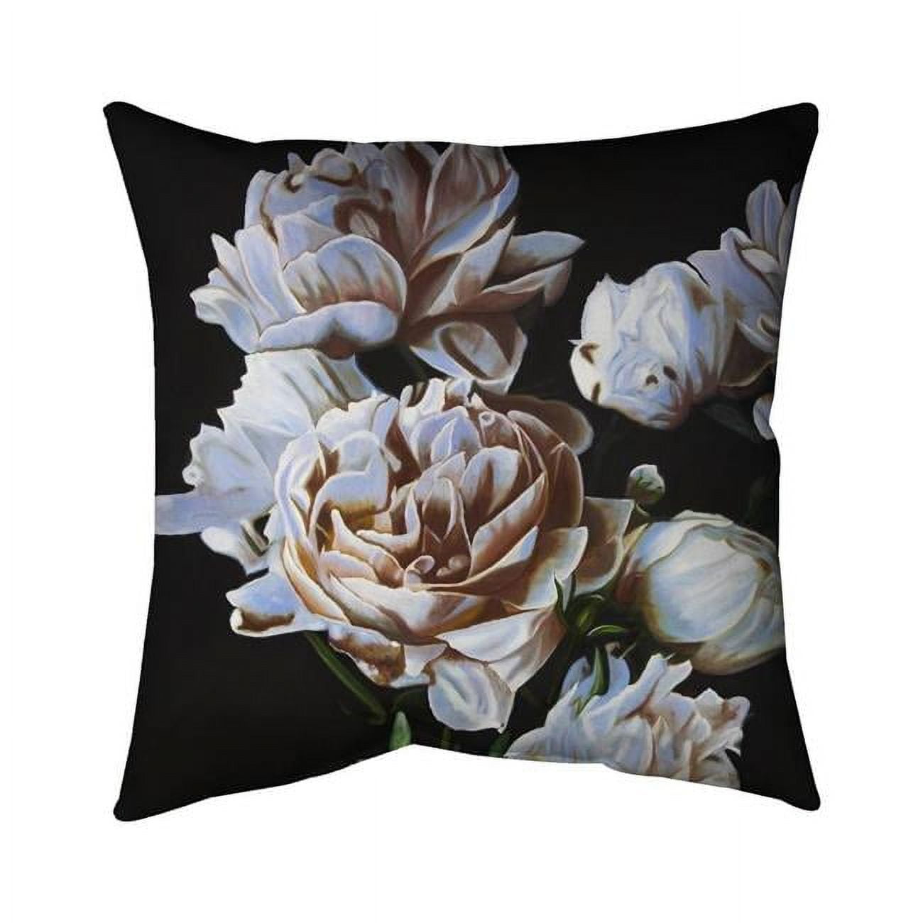 16 x 16 in. Peonies-Double Sided Print Outdoor Pillow Cover