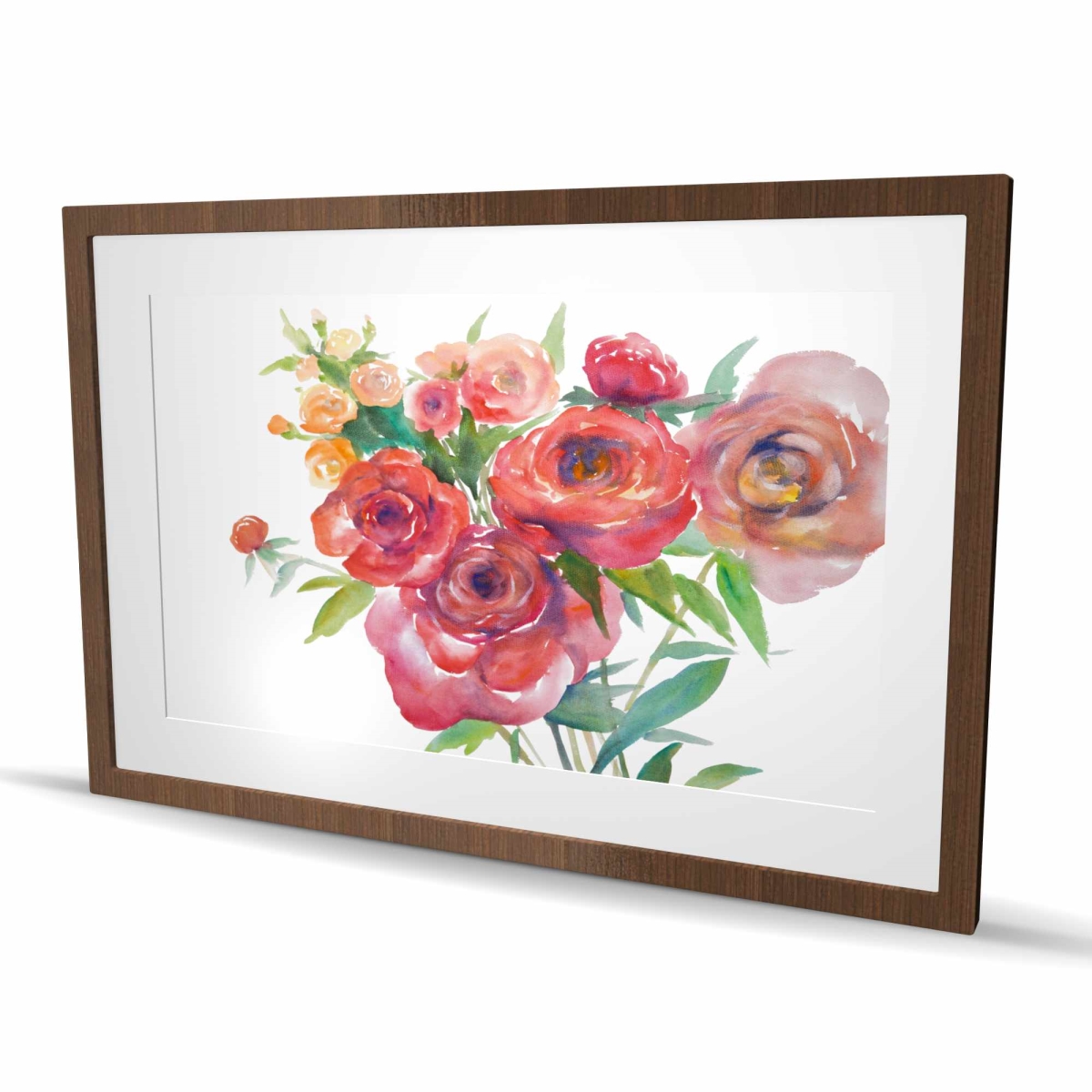 C1FM2436B4LIF7 24 x 36 in. Watercolor Bouquet of Flowers - Scandinavian Framed Print