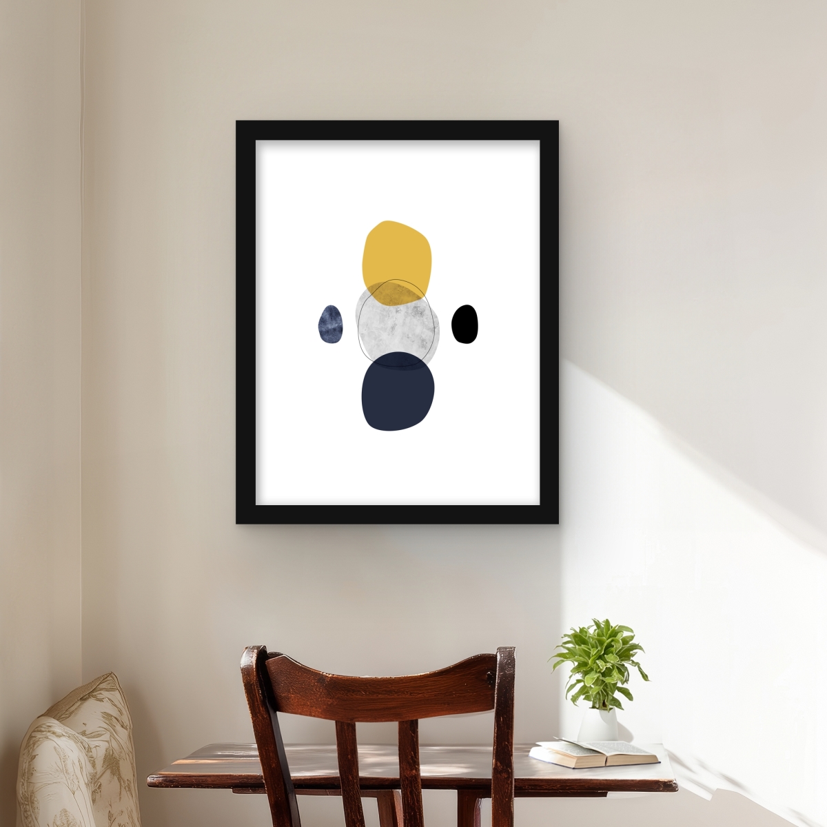 C1FM162011AV8B 16 x 20 in. Spheres - Modern Abstract Framed Matted Print for Home Decor