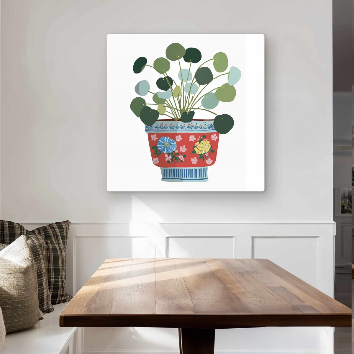 C1MP3232VG9RG5 32 x 32 in. Peperomia - Green Still Life Metal Print for Home Decor