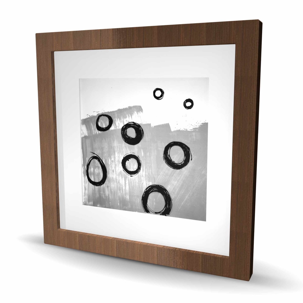 C1FM1616GY4UPE 16 x 16 in. Deconstructed - Office Monochrome Framed Matted Print Decor