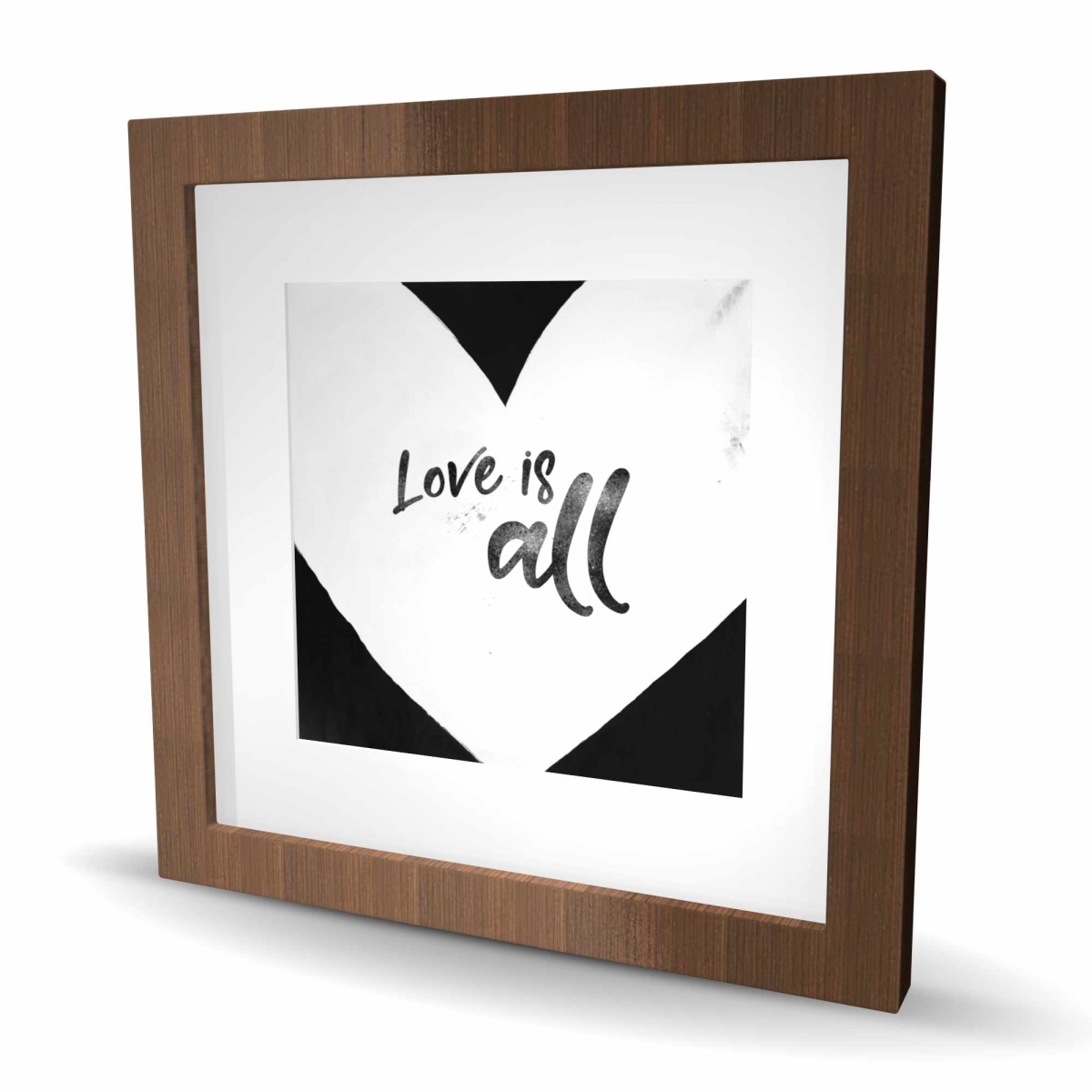 C1FM1616IDUINP 16 x 16 in. Love Is All - Shapes Miscellaneous Framed Matted Print Decor