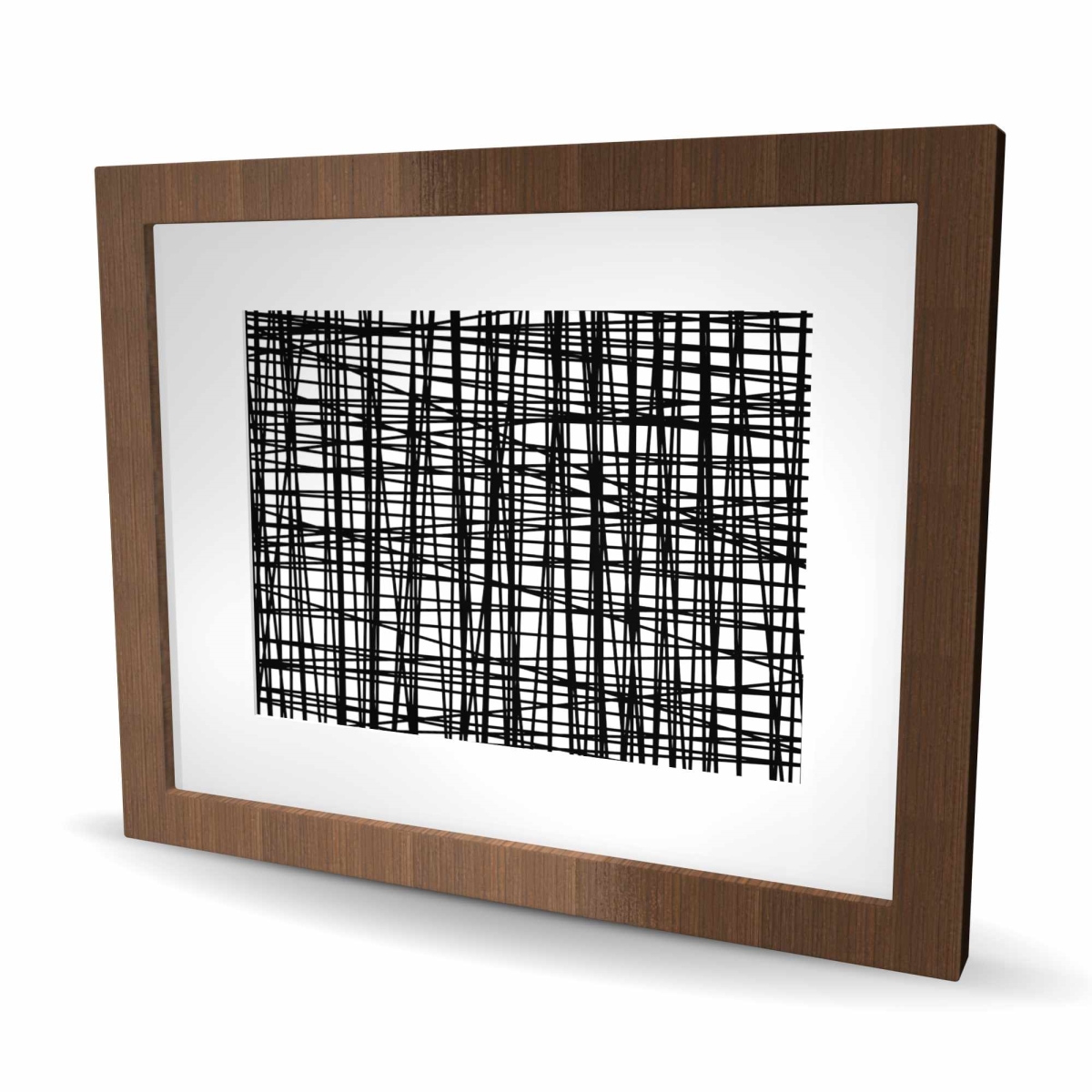 C1FM1620T3FS1S 16 x 20 in. Abstract Small Stripes - Framed Matted Print for Home Decor
