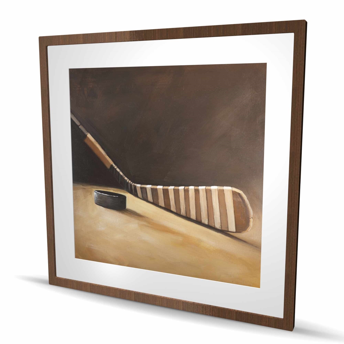 C1FM36366FJBFB 36 x 36 in. Stick & Hockey Puck - Man Cave Hobbies Framed Print