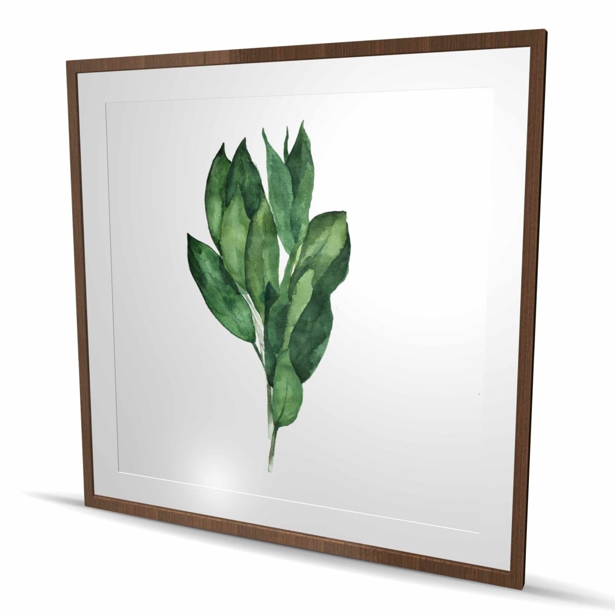 C1FM4848JL284L 48 x 48 in. Bay Leaves Bundle - Kitchen Gastronomy Framed Print Decor