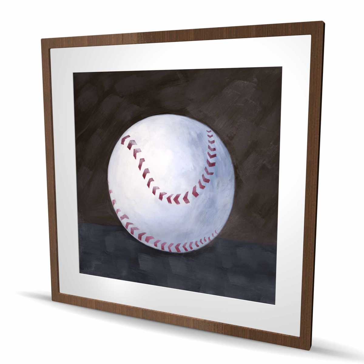 C1FM36364AS09N 36 x 36 in. Baseball Ball - Hobbies Man Cave Framed Matted Print Decor