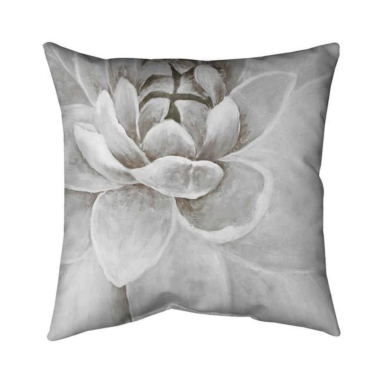 5542-1616-FL88-1 16 x 16 in. Delicate White Chrysanthemum-Double Sided Print Outdoor Pillow Cover