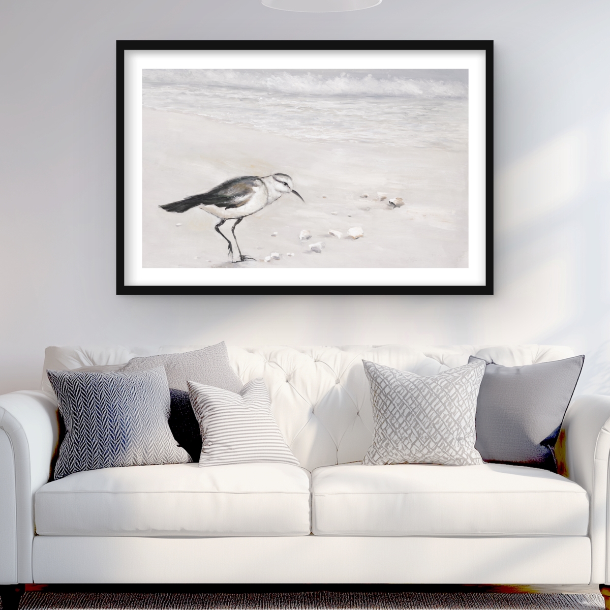 C1FM243623S0UH 24 x 36 in. Semipalmated Sandpiper - Coastal Framed Matted Print Decor