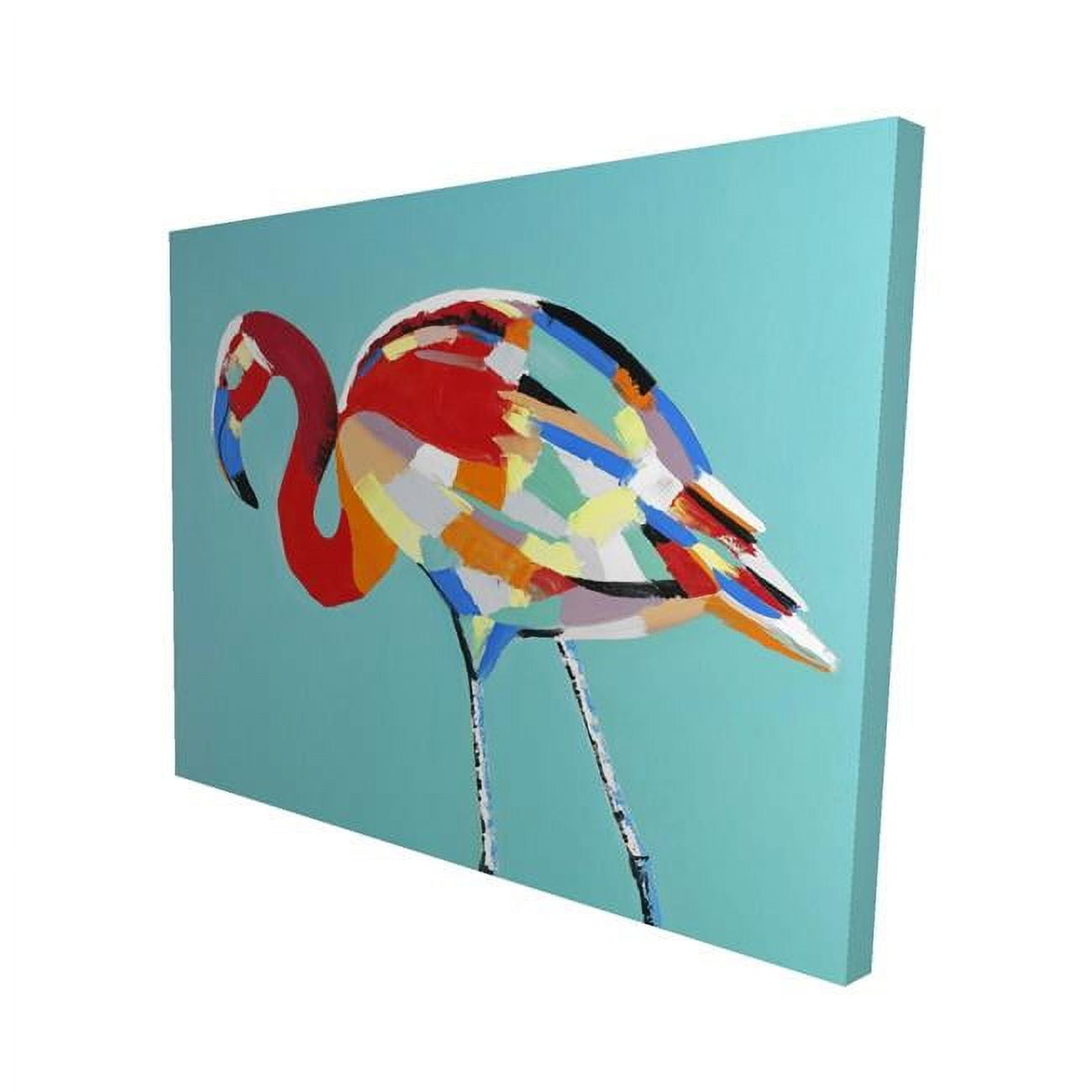 16 x 20 in. Abstract Flamingo-Print on Canvas
