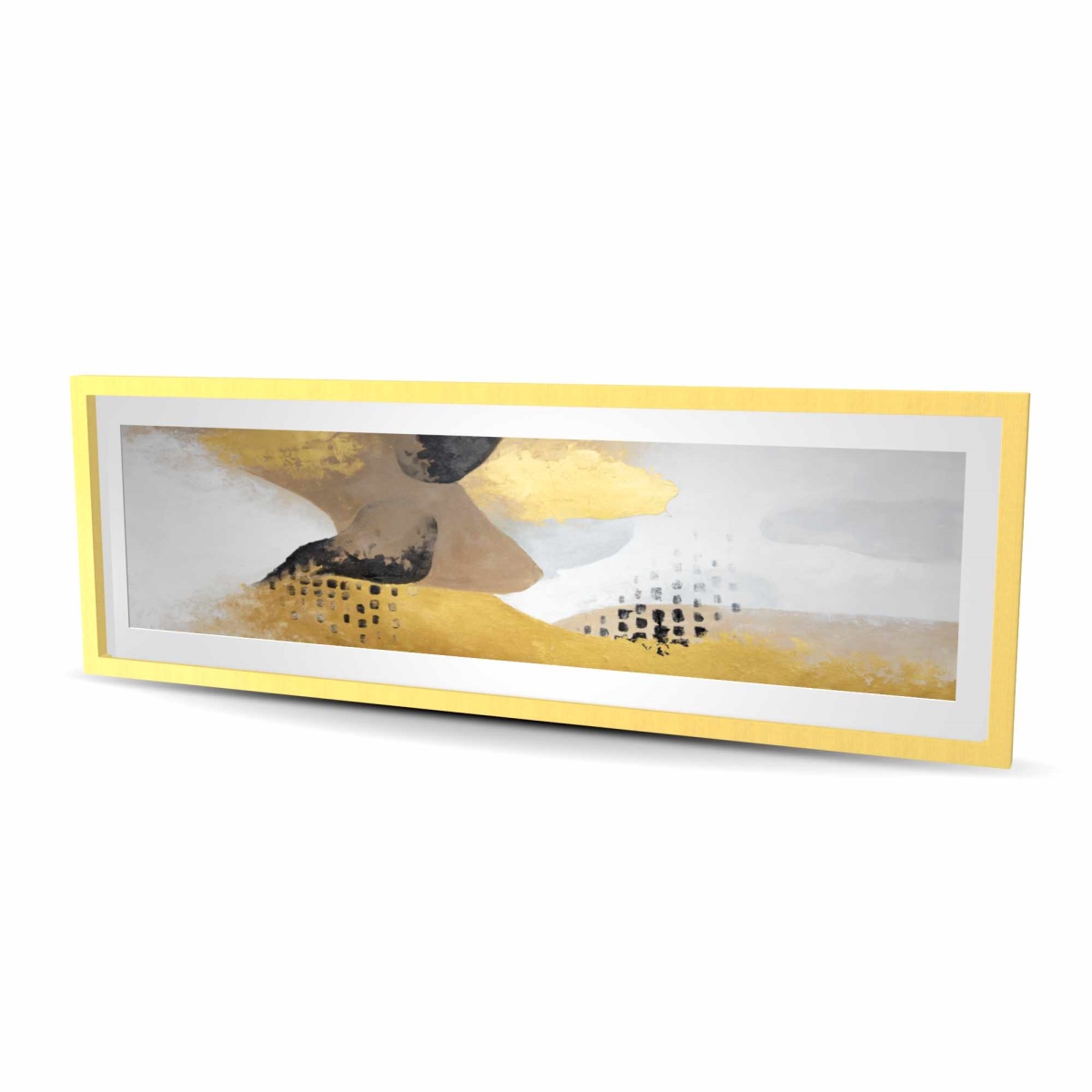 C1FM20609NFT11 20 x 60 in. Improvisation - Shapes Man Cave Framed Matted Print Decor