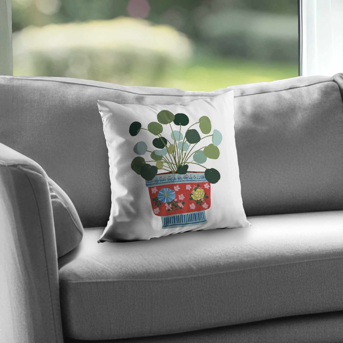 C1PC14149EGIPM 14 x 14 in. Peperomia - Green Still Life Poly Twill Throw for Home Decor