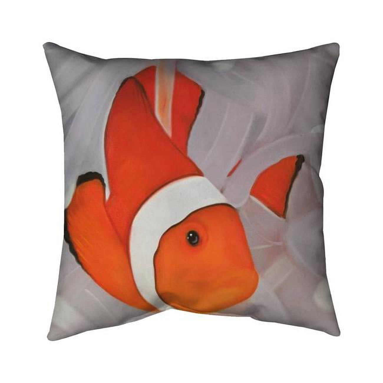 5542-1818-AN378 18 x 18 in. Clownfish Under The Sea-Double Sided Print Outdoor Pillow Cover