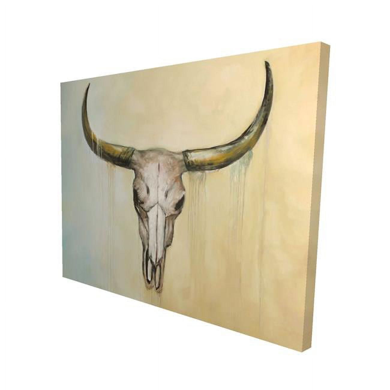 16 x 20 in. Cow Skull-Print on Canvas