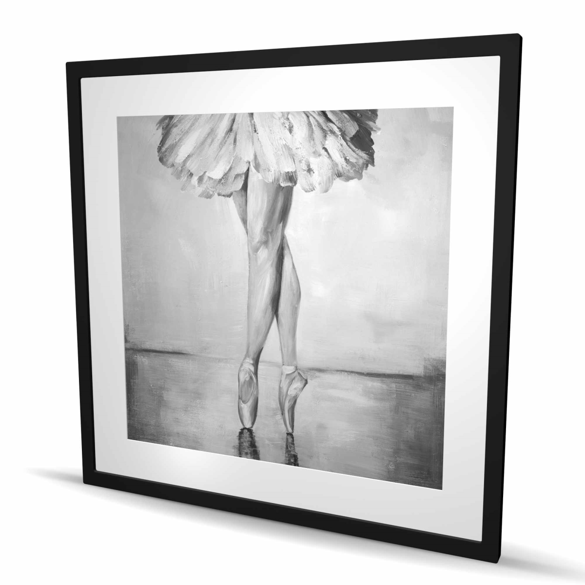 C1FM3636UEIBUR 36 x 36 in. Ballet Classic Steps - Monochrome Hobbies Framed Print Decor