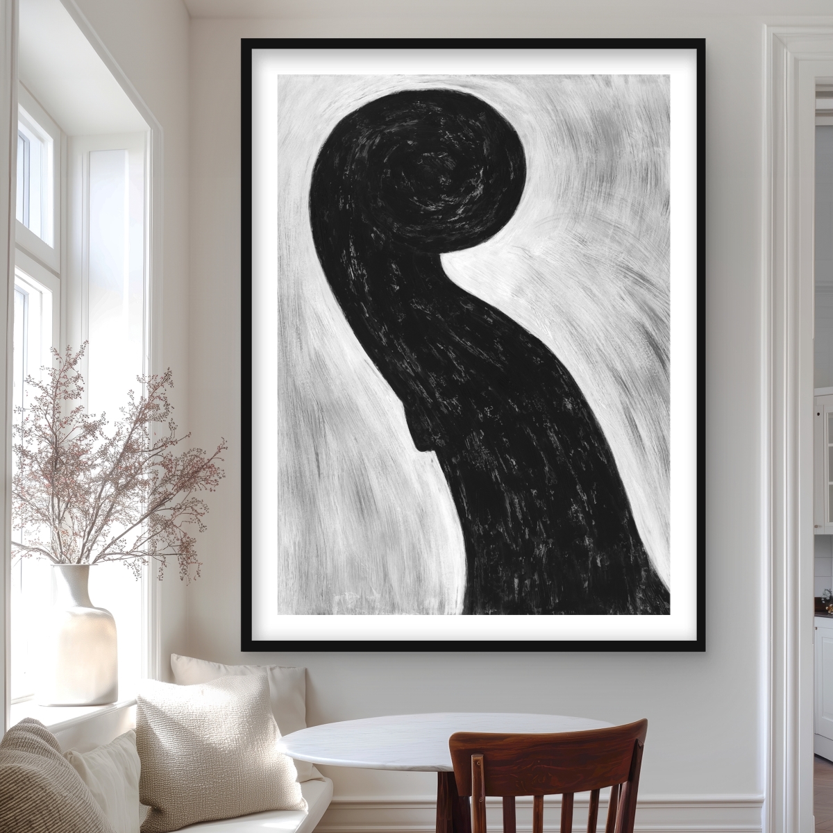 C1FM36489CZ63W 36 x 48 in. Scroll Violin - Framed Matted Print for Home Decor