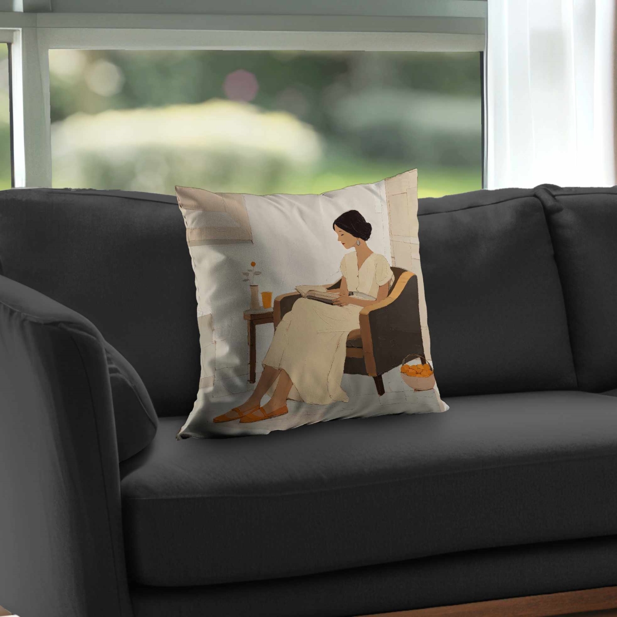 C1PT18185L82ES 18 x 18 in. Small Break Figurative Beige Poly Twill Throw Pillow Insert