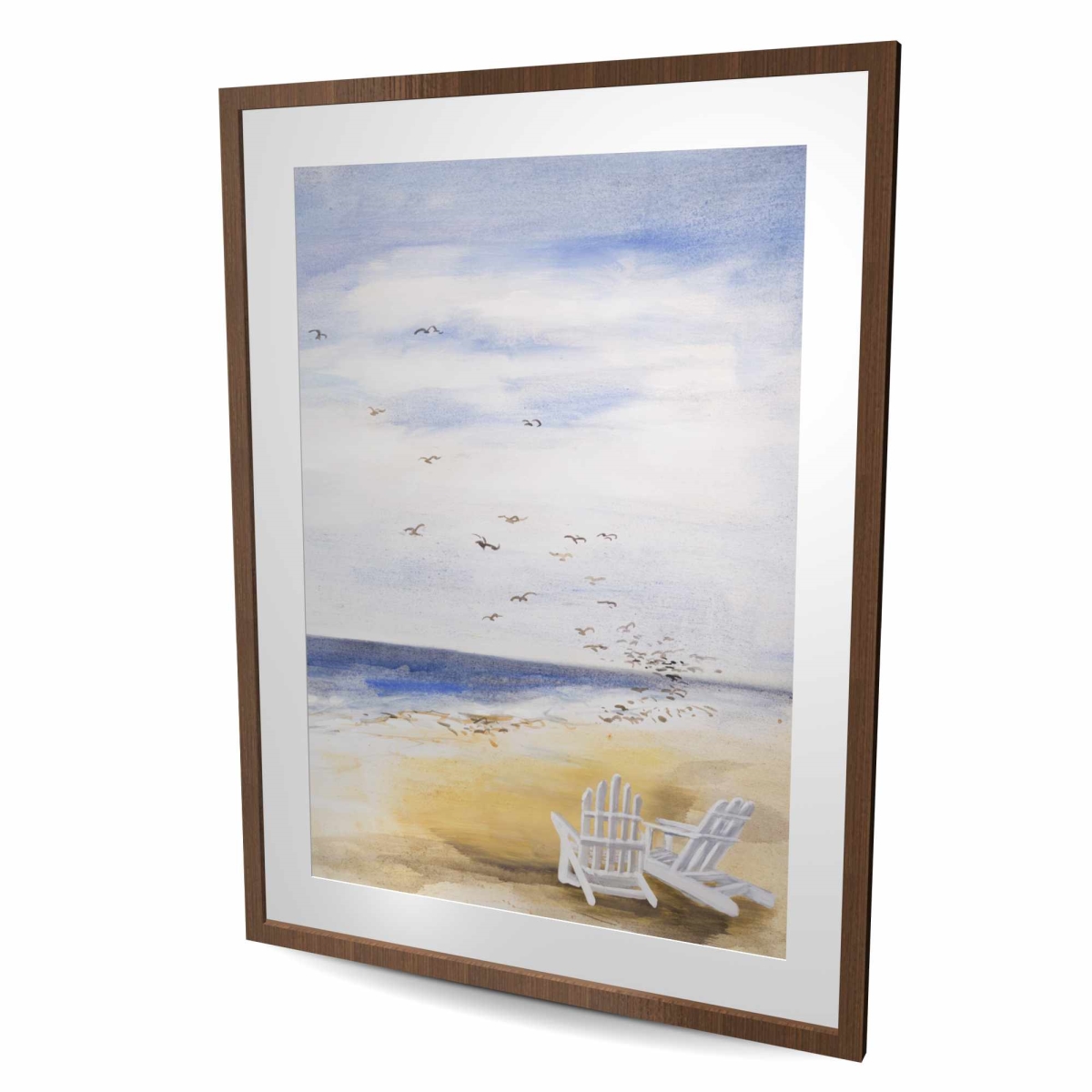 C1FM3648MCS367 36 x 48 in. Day At the Beach - Scenic Framed Matted Print for Home Decor
