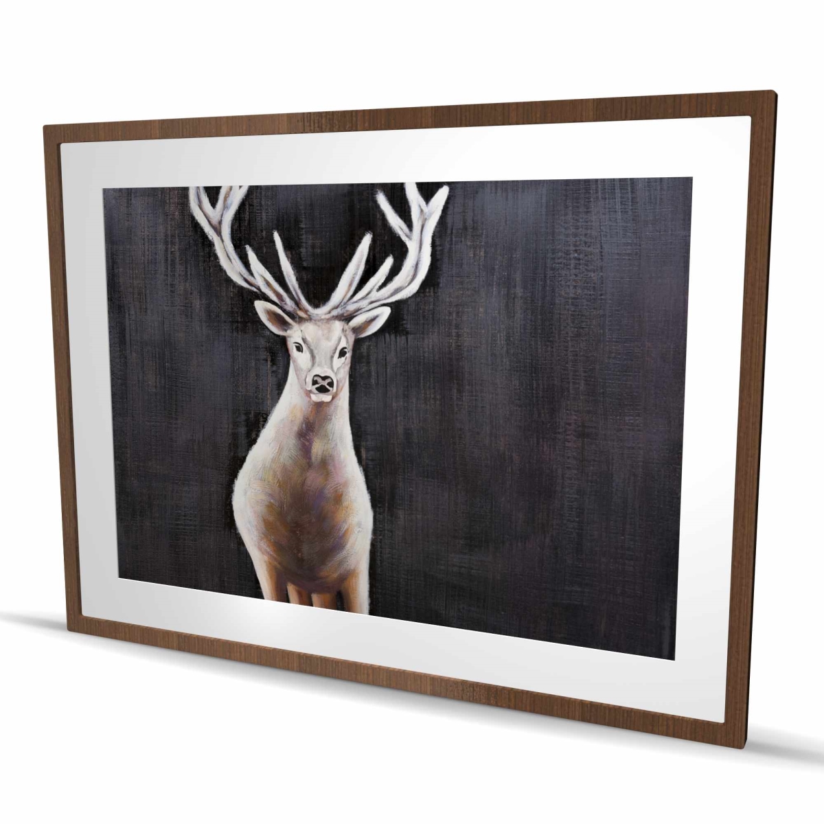 C1FM3648I2C5CF 36 x 48 in. Lonely Deer - Rustic Framed Matted Print for Bedroom Decor