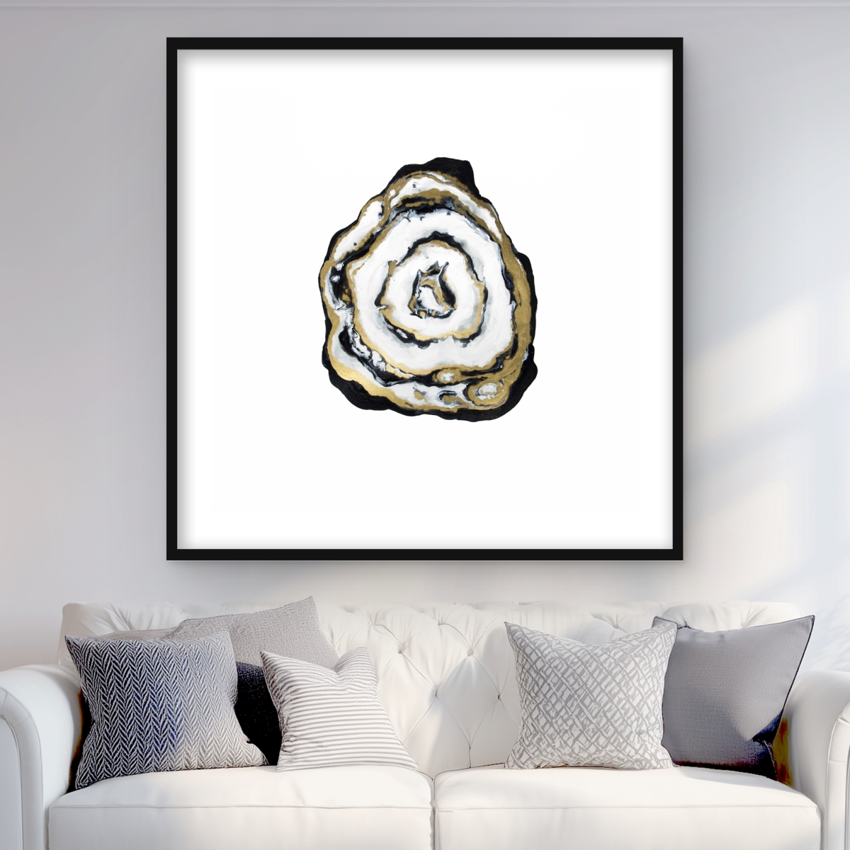 C1FM363669BLM7 36 x 36 in. Golden Agate - Minimalist Framed Print for Office Decor