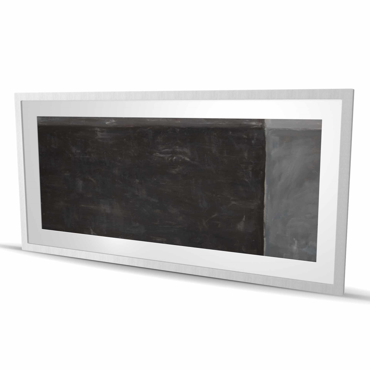C1FM2448GWREZP 24 x 48 in. Four Shades of Gray - Abstract Shapes Framed Matted Print