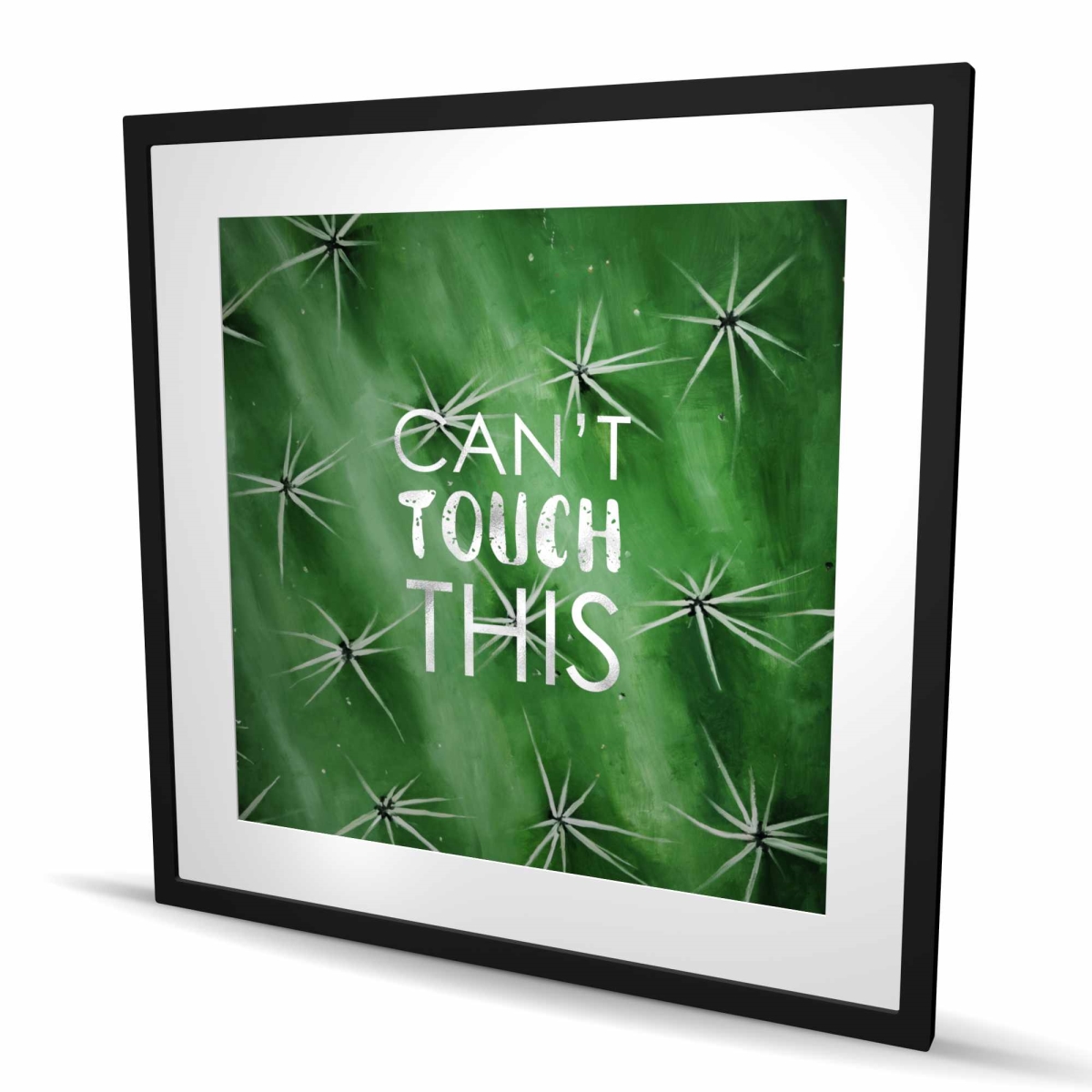 C1FM3636B9HEY9 36 x 36 in. Cannot Touch This - Silver Floral Botanical Framed Print