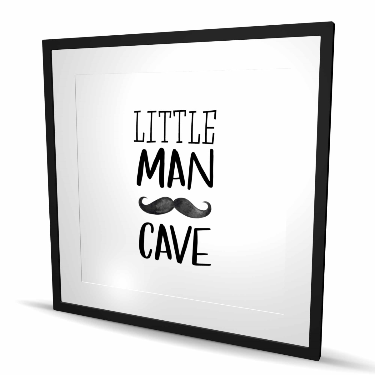 C1FM36365I7IH6 36 x 36 in. Little Man Cave - White Framed Matted Print for Home Decor