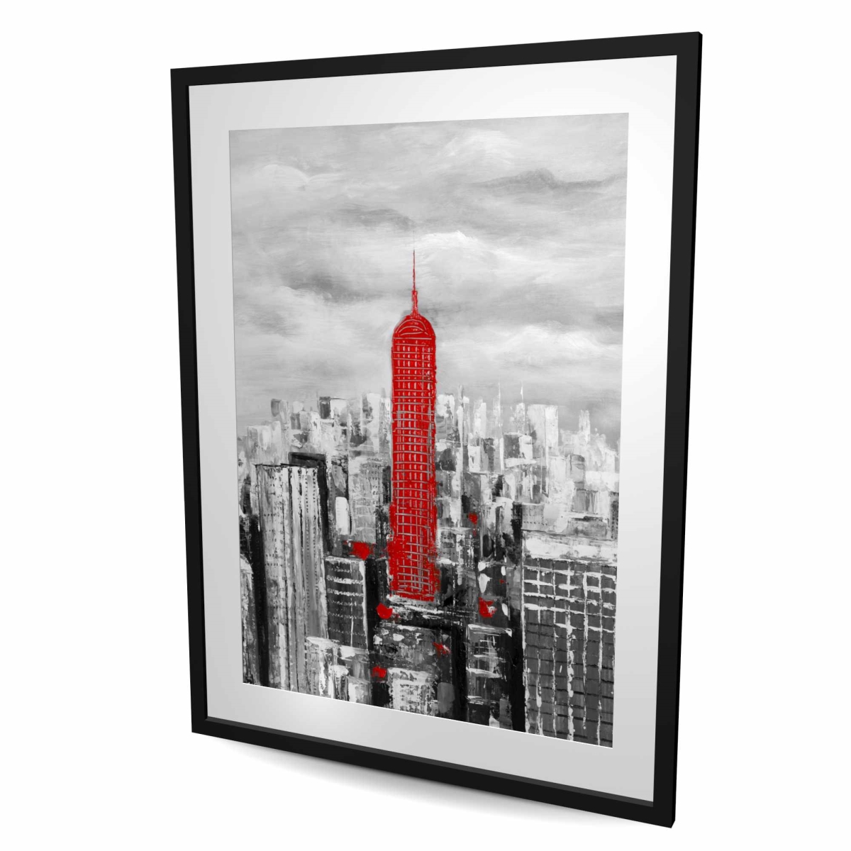 C1FM364869CEK8 36 x 48 in. Empire State Building Print - Framed Matted Home Decor