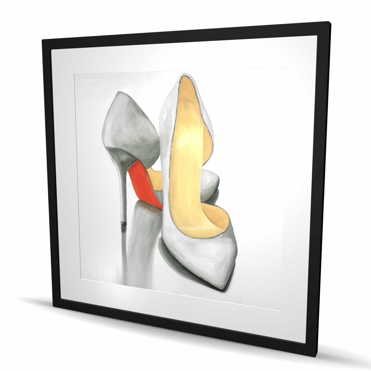 C1FM3636CMEPWJ 36 x 36 in. High Heel Ready to Wear - Still Life Shoes Framed Print