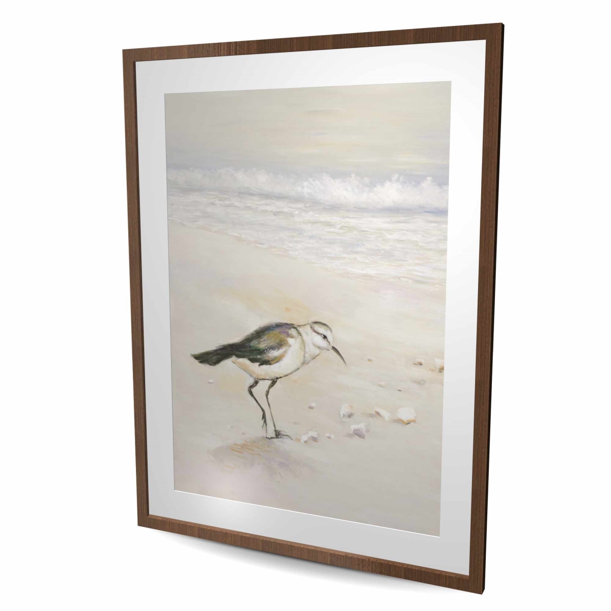 C1FM3648ITBKEX 36 x 48 in. Semipalmated Sandpiper on the Beach - Framed Matted Print