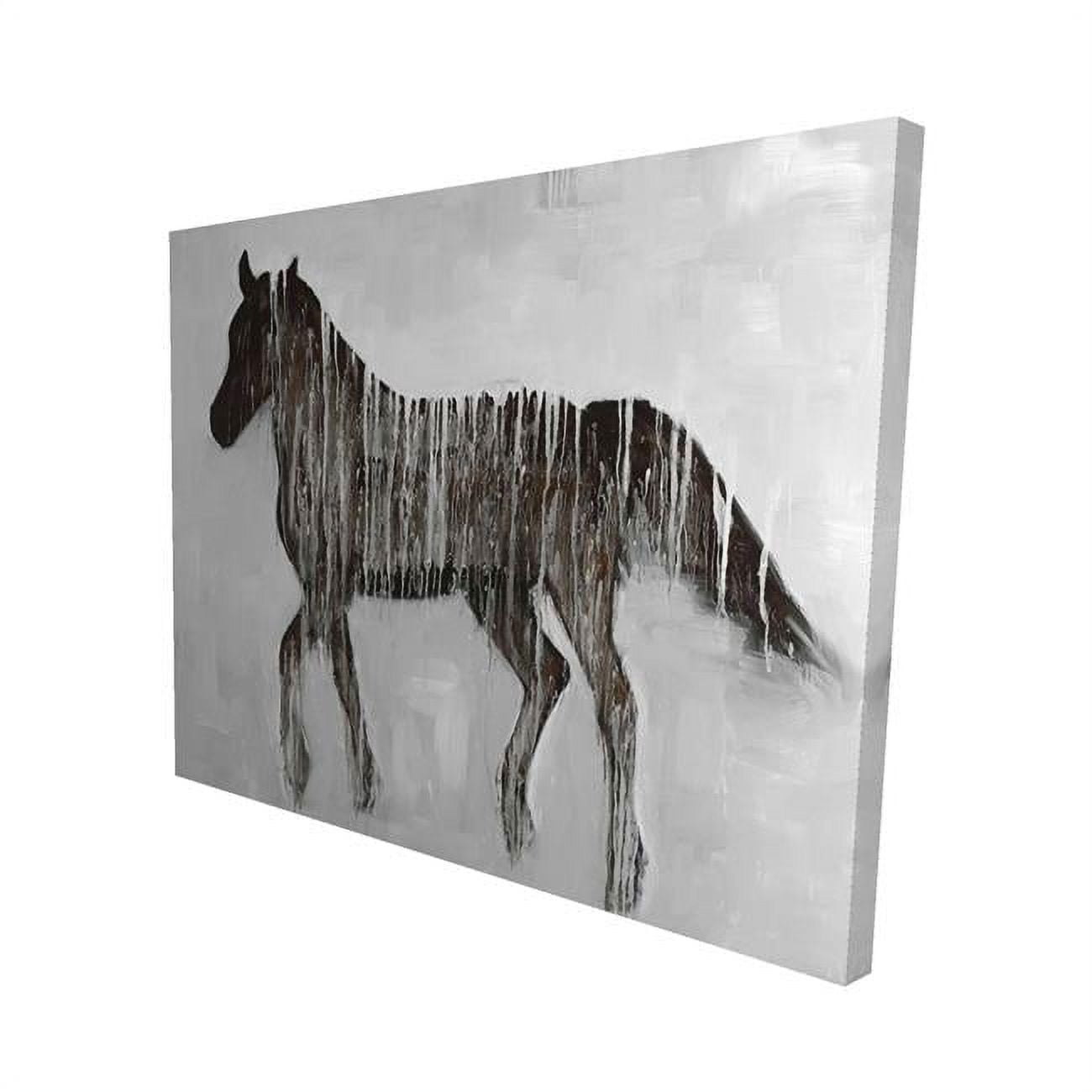 16 x 20 in. Gambading Abstract Horse-Print on Canvas