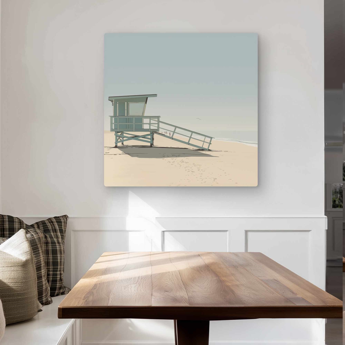 C1MP3232DG9EVD 32 x 32 in. Coast Guard Coastal Blue Metal Print - Home Decor Accent