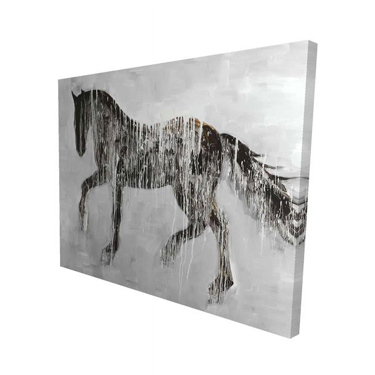 16 x 20 in. Horse Brown Silhouette-Print on Canvas