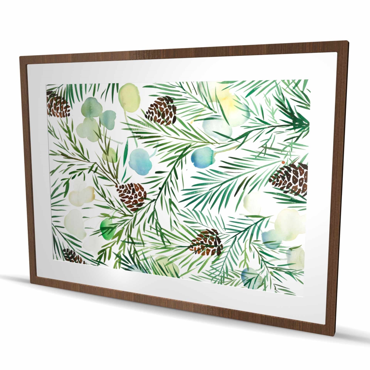 C1FM36486FH8AL 36 x 48 in. Pine Cone Pattern - Botanical Livingroom Framed Print Decor