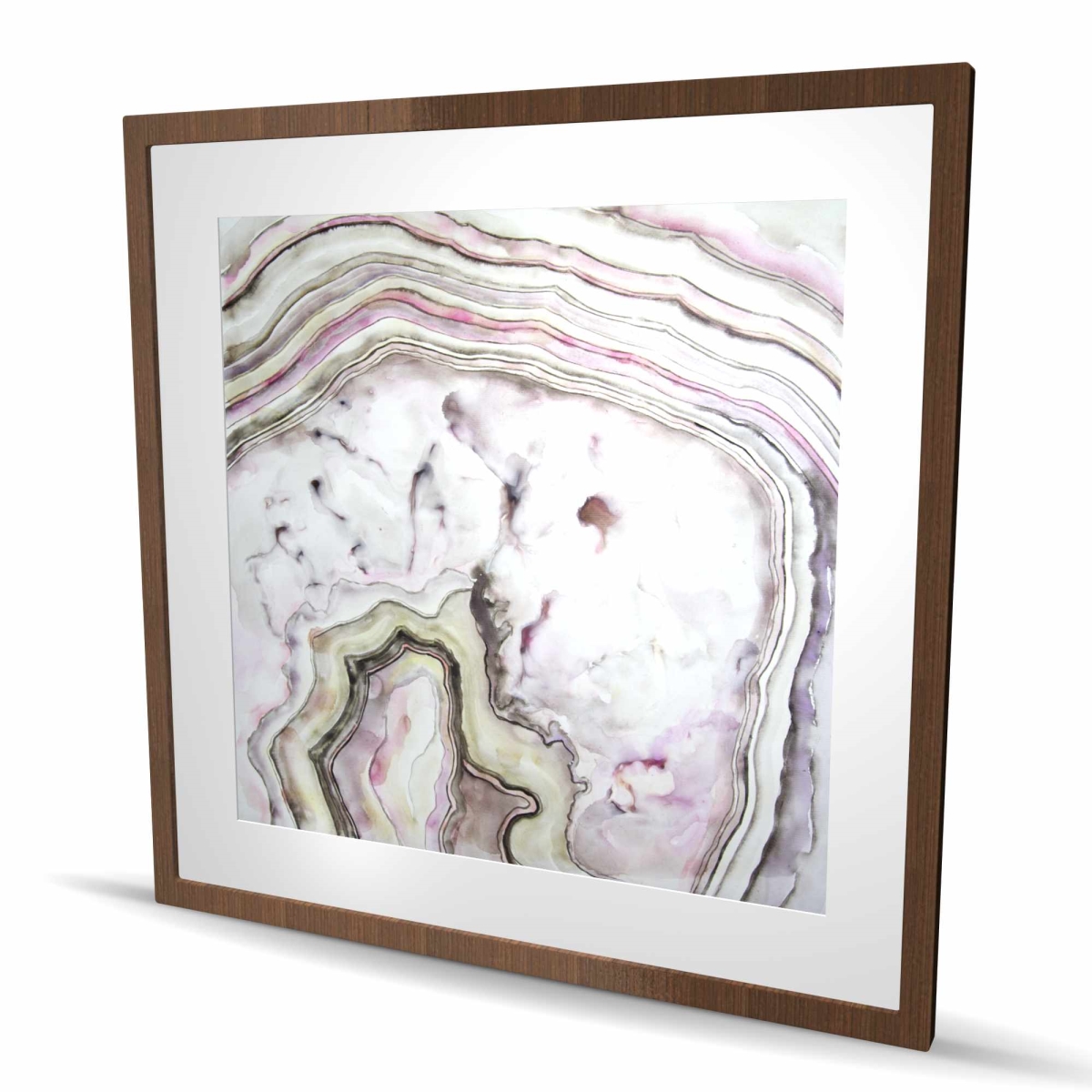 C1FM3636BCNBMT 36 x 36 in. Agate - Purple Framed Matted Print for Kitchen Home Decor