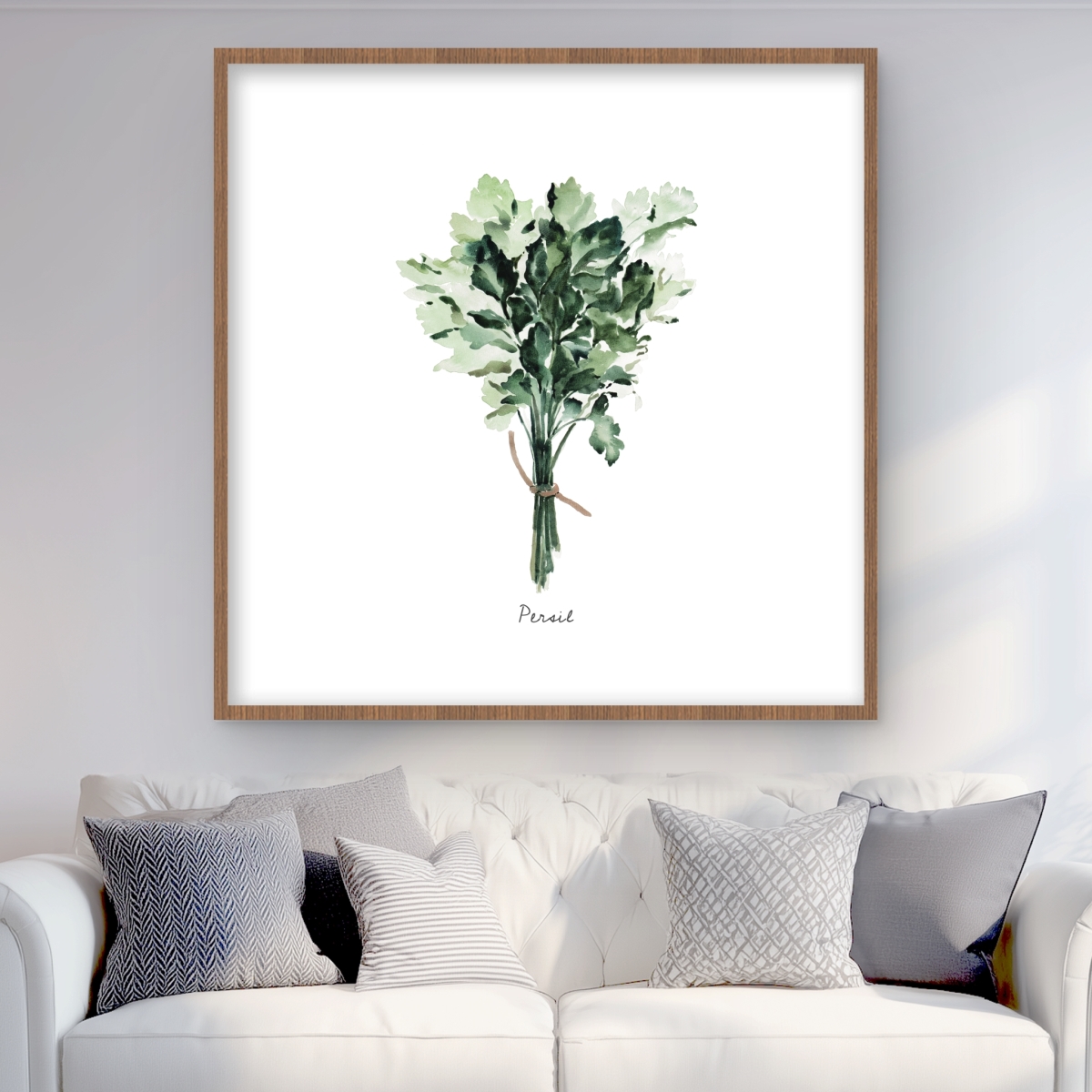 C1FM363626P35F 36 x 36 in. Tied Up Persil Bundle - Framed Kitchen Print for Home Decor