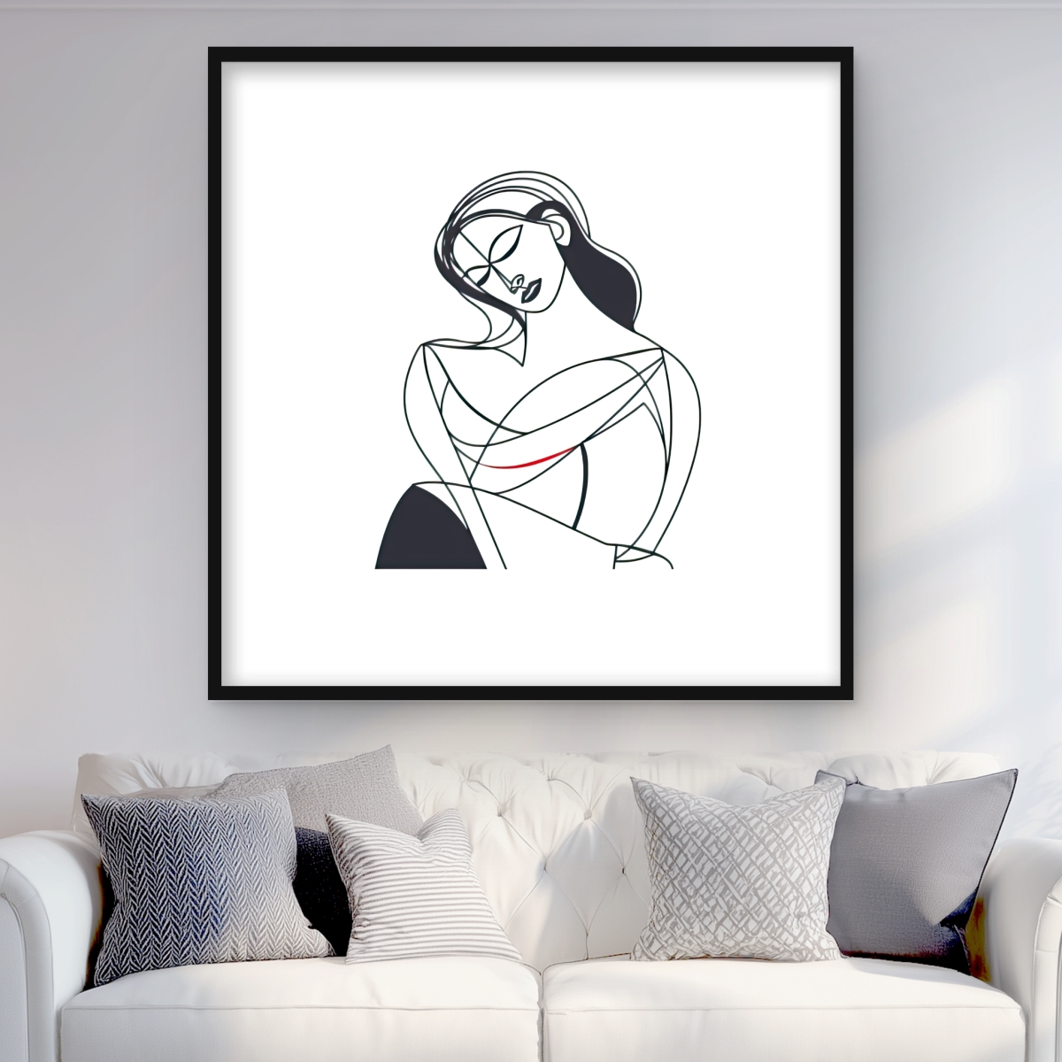 C1FM3636LHYSWR 36 x 36 in. A Mothers Love - Minimalist Bathroom Framed Print for Decor