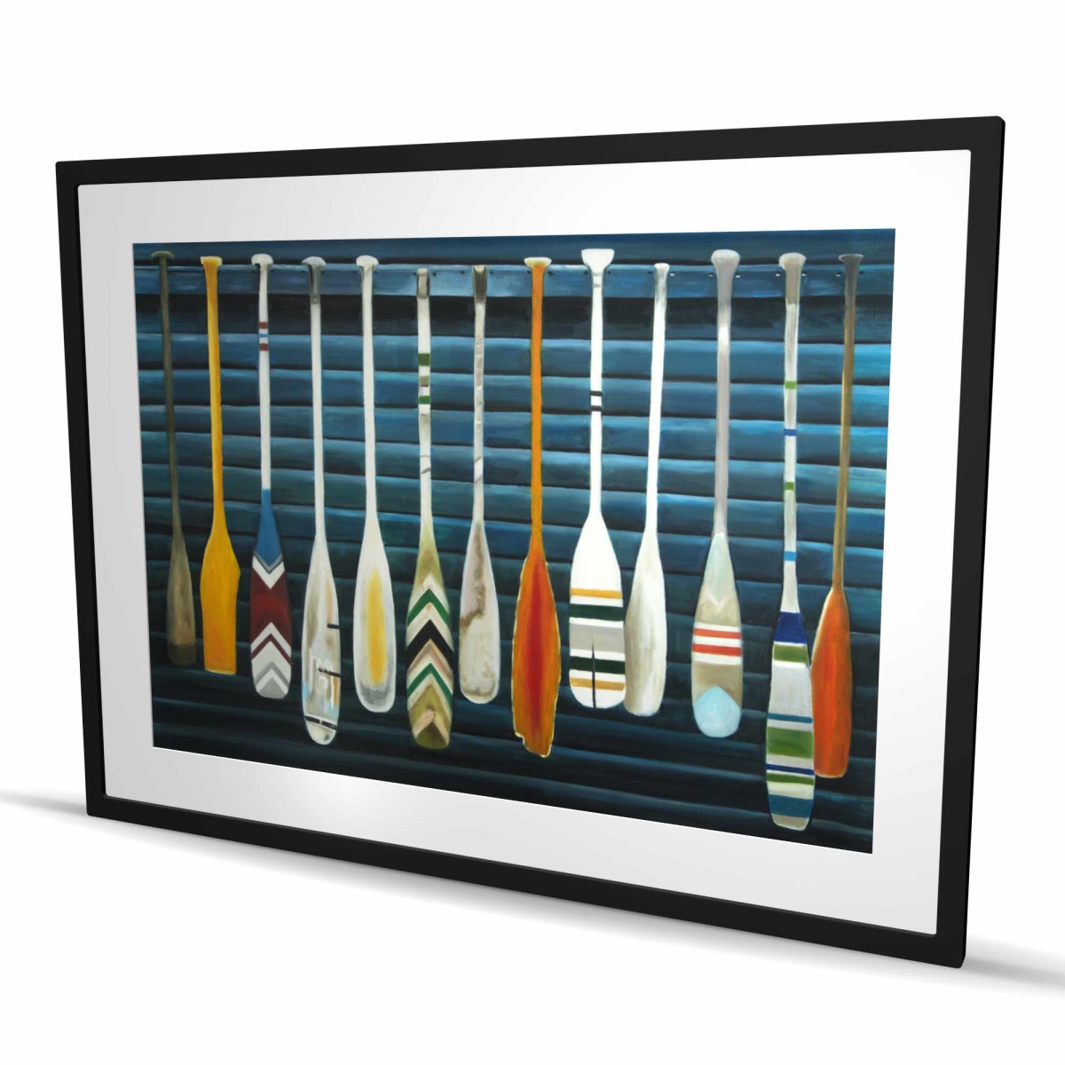 C1FM3648O42RJ3 36 x 48 in. Paddles - Marine Man Cave Framed Matted Print - Home Decor