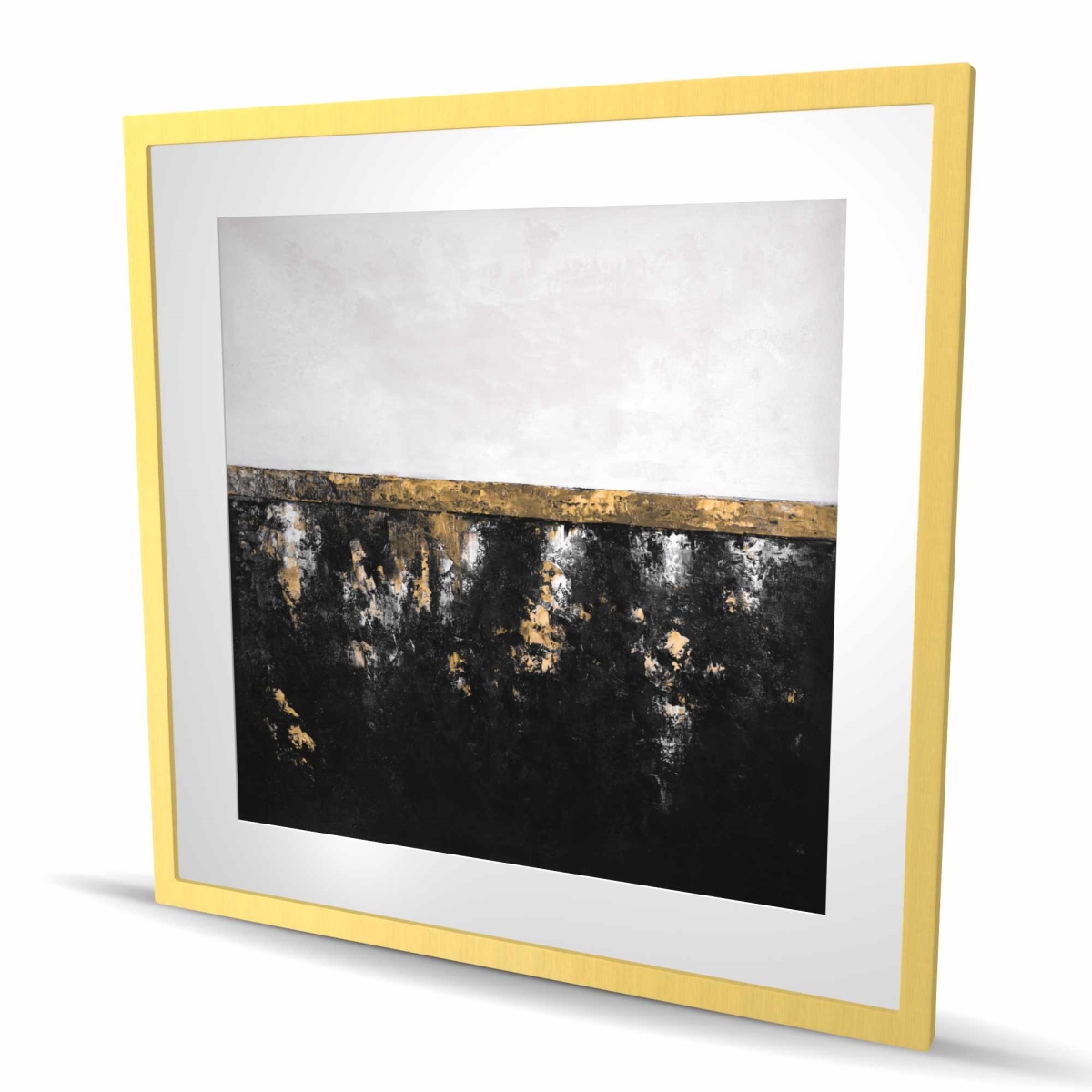C1FM3636O4AUNB 36 x 36 in. Abstract Container - Gray Framed Matted Print for Home Decor