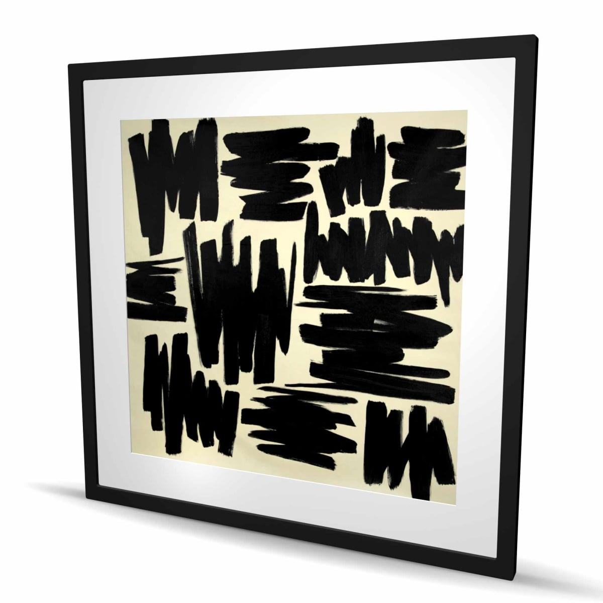 C1FM363686GBD6 36 x 36 in. Deconstructed Stripes - Abstract Minimalist Framed Print