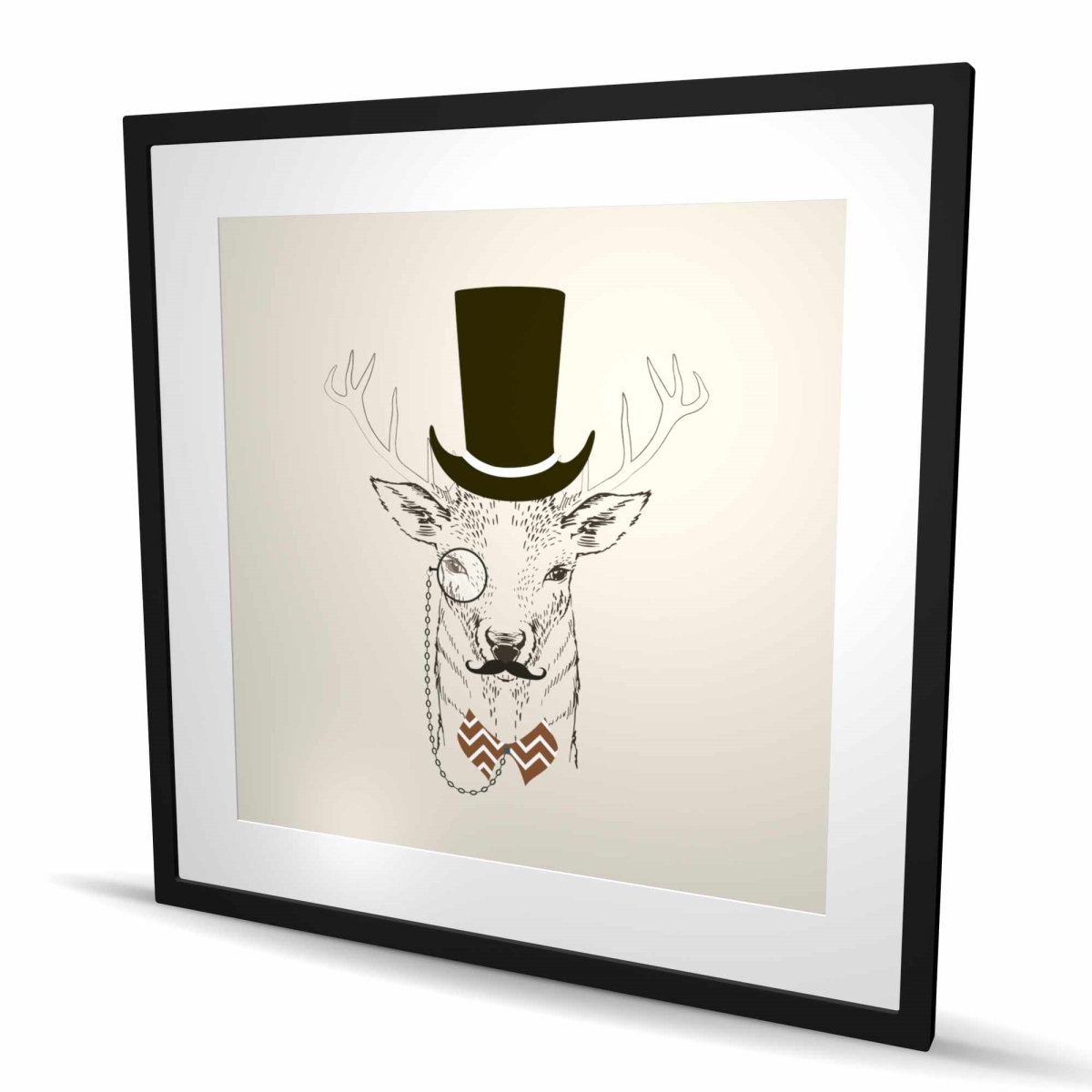 C1FM3636NKFH3R 36 x 36 in. Aristocrat Roe Deer - Framed Matted Print for Home Decor