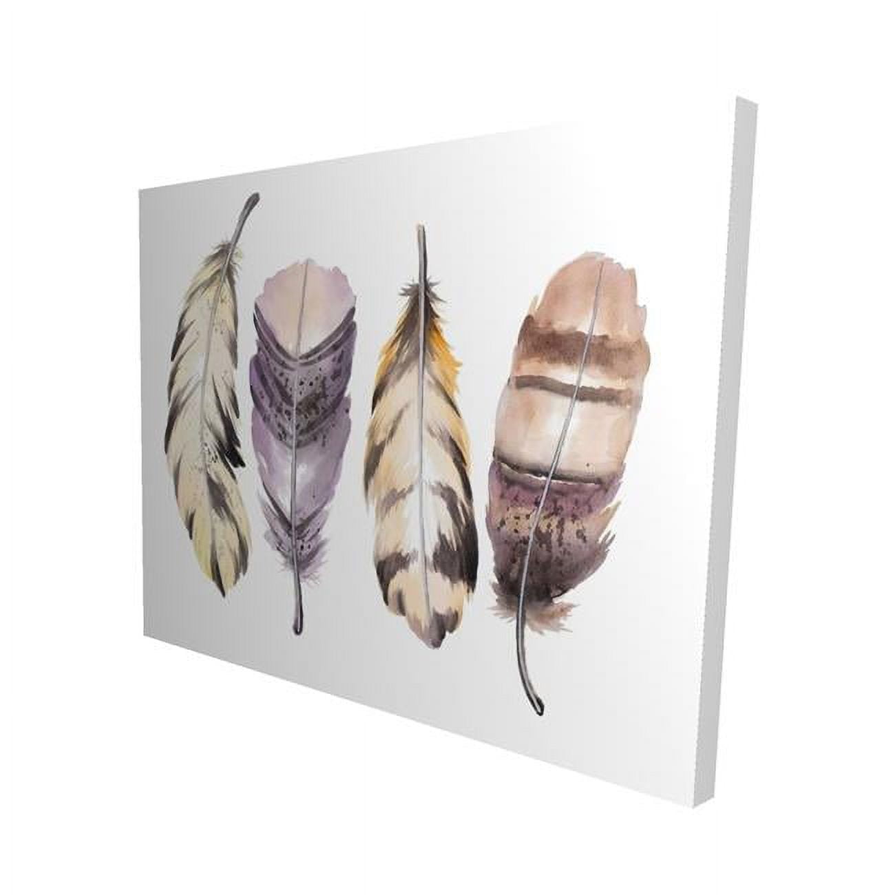 16 x 20 in. Purple Feather Set-Print on Canvas