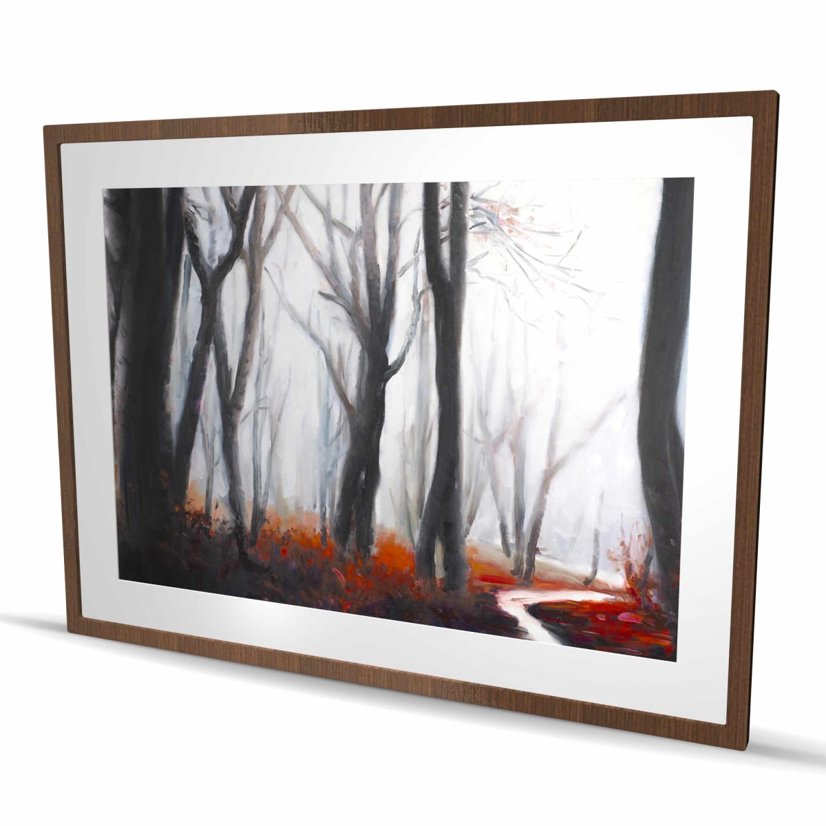 C1FM3648DREAOW 36 x 48 in. Mysterious Forest with Stream - Trees Black Framed Print
