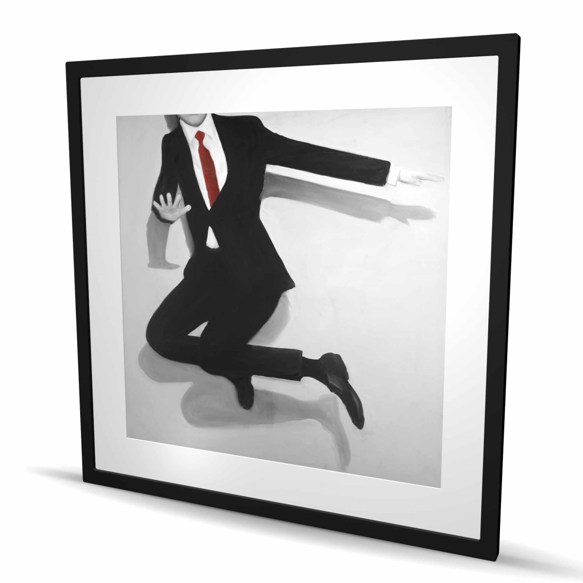C1FM3636R63CA4 36 x 36 in. Classical Jumping Man - Figurative Office Framed Print Decor