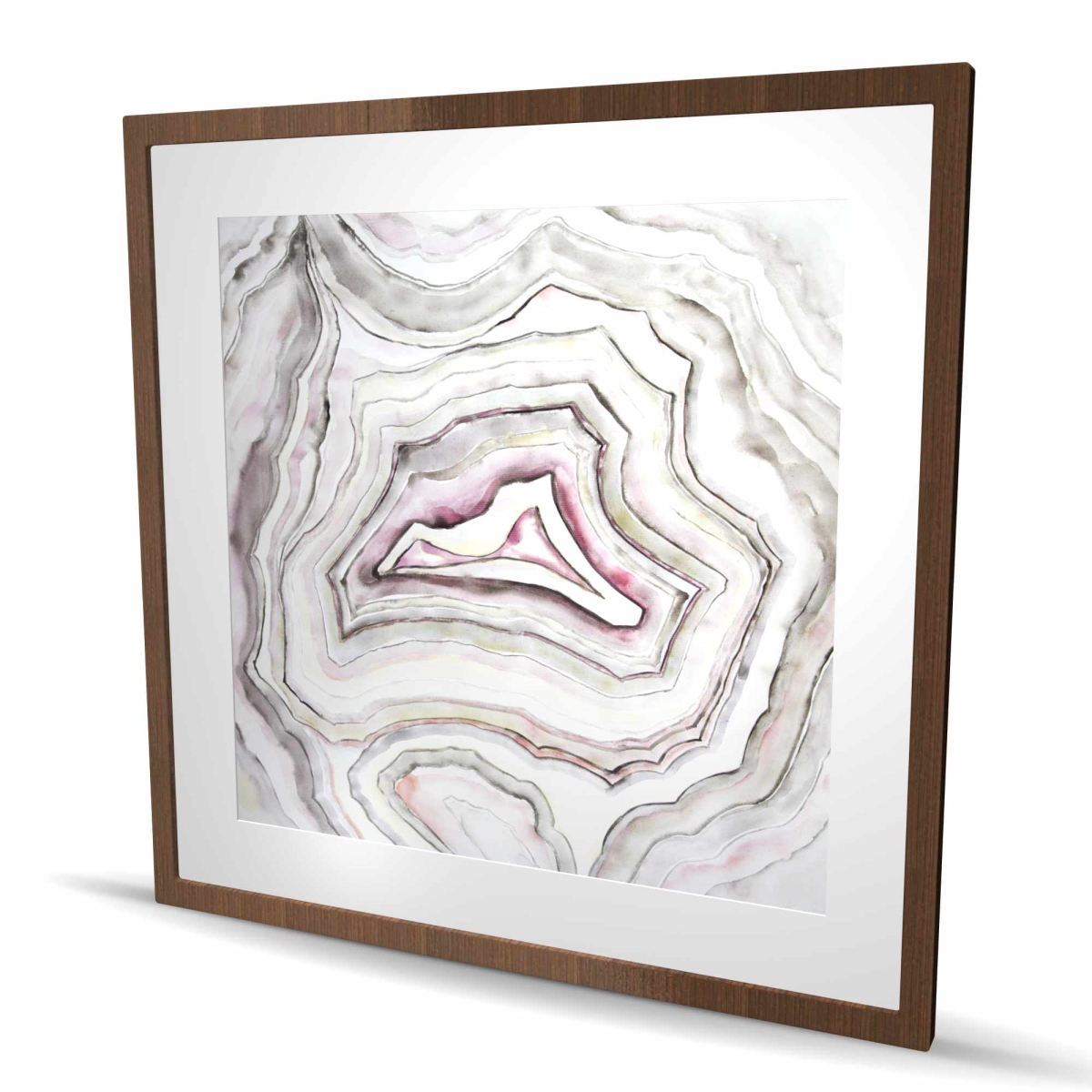 C1FM3636BJ2IZL 36 x 36 in. Geode - Office Pattern Framed Matted Print for Home Decor