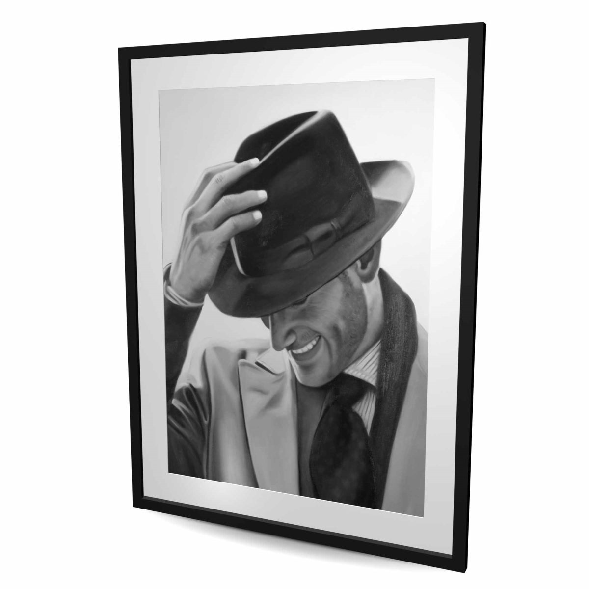 C1FM3648A7KL5W 36 x 48 in. Well-Dressed Man - Black & White Framed Print for Home Decor